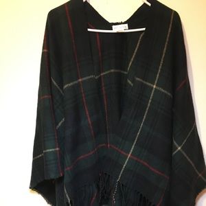Sole Society Green plaid poncho
